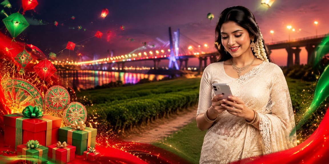 রাজশাহীতে পহেলা বৈশাখের উৎসবে মোবাইলে স্পোর্টস বেটিং করছেন একজন ব্যবহারকারী